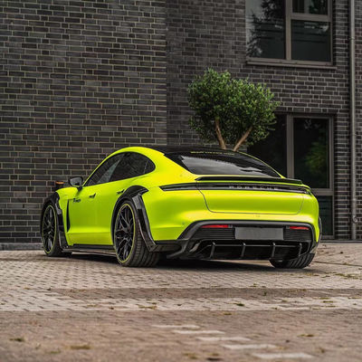 Για το Porsche Taycan Wide-body Kit Το Taycan αναβαθμίζει το PD με στυλ Carbon Fiber Front Lip Diffuser Spoiler Side Skirt Wheel Arch