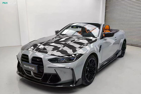 Για BMW G80 G82M3 M4 Carbon Fiber Body Kit G80 G82M3 M4 Αναβαθμισμένο Paktechz Style Μπροστά χείλη Diffuser Spoiler Hood