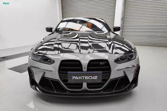 Για BMW G80 G82M3 M4 Carbon Fiber Body Kit G80 G82M3 M4 Αναβαθμισμένο Paktechz Style Μπροστά χείλη Diffuser Spoiler Hood