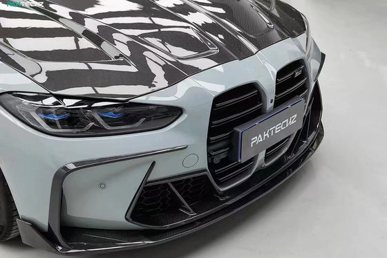 Για BMW G80 G82M3 M4 Carbon Fiber Body Kit G80 G82M3 M4 Αναβαθμισμένο Paktechz Style Μπροστά χείλη Diffuser Spoiler Hood