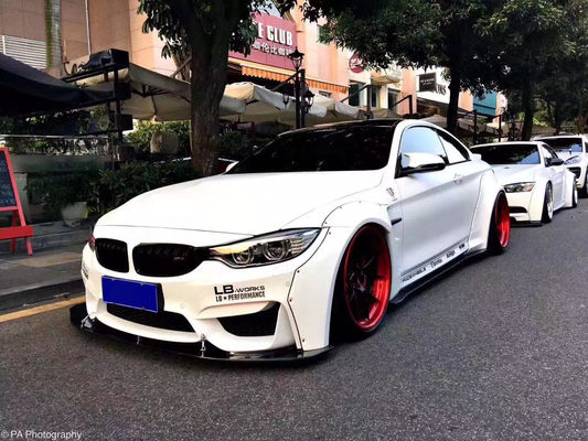 ΛΒ Wide-body Kit για BMW M4 F82 Wide-body Kit M4 F82 Αναβαθμισμένο LB Style Front Lip Diffuser Spoiler Carbon Fiber Body Kit