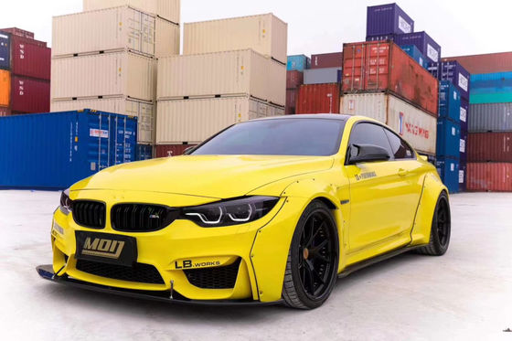 ΛΒ Wide-body Kit για BMW M4 F82 Wide-body Kit M4 F82 Αναβαθμισμένο LB Style Front Lip Diffuser Spoiler Carbon Fiber Body Kit
