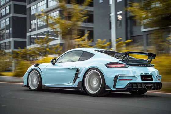 Λεϊκ Μπλου GTS Porsche Body Kit 718 Side Skirt 2017 - 2019 Μπάμπερ Σπόιλερ