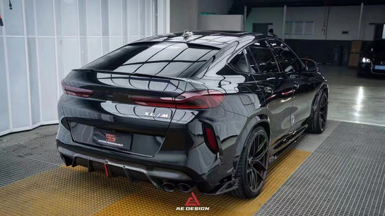 Για BMW X6M F96 Carbon Fiber Body Kit X6M F96 Αναβαθμίζει το AE Style Carbon Fiber Front Lip Diffuser Spoiler