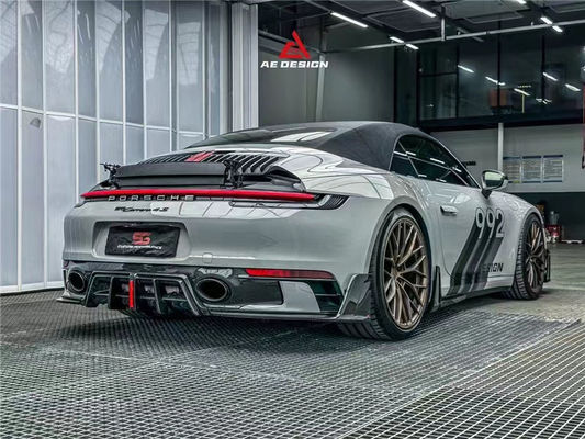 Για την Porsche 992s Carbon Fiber Body Kit 992s AE Στυλ ξηρό Carbon Fiber Front Lip Diffuser Σπόιλερ Πλευρική Φούστα