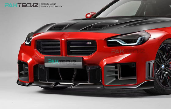 Για BMW M2 G87 Carbon Fiber Body Kit M2 Αναβαθμισμένο Paktechz Στυλ Carbon Fiber Front Lip Diffuser Spoiler Hood