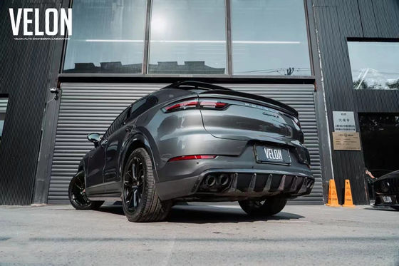 Αντικατάσταση 2019 Porsche Cayenne Σώμα Κίτ Πλευρές φούστες ξηρό διοχέτευση ινών άνθρακα Spoiler