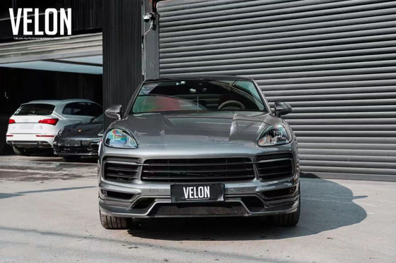 Αντικατάσταση 2019 Porsche Cayenne Σώμα Κίτ Πλευρές φούστες ξηρό διοχέτευση ινών άνθρακα Spoiler