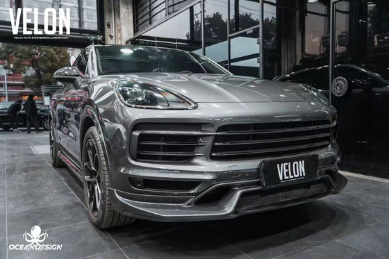 Αντικατάσταση 2019 Porsche Cayenne Σώμα Κίτ Πλευρές φούστες ξηρό διοχέτευση ινών άνθρακα Spoiler