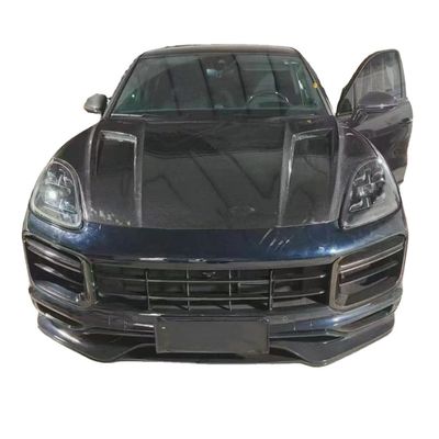 2019 Black Porsche Cayenne Body Kit TH Style Καλυπτήριο κινητήρα Κάλυψη από ξηρή ανθρακική ίνα