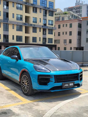 2019 Black Porsche Cayenne Body Kit TH Style Καλυπτήριο κινητήρα Κάλυψη από ξηρή ανθρακική ίνα