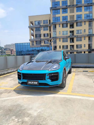2019 Black Porsche Cayenne Body Kit TH Style Καλυπτήριο κινητήρα Κάλυψη από ξηρή ανθρακική ίνα