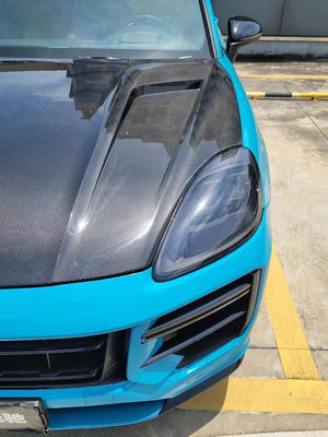2019 Black Porsche Cayenne Body Kit TH Style Καλυπτήριο κινητήρα Κάλυψη από ξηρή ανθρακική ίνα