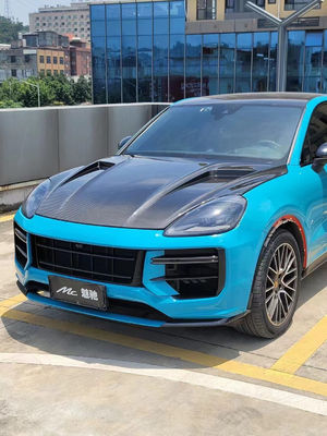 2019 Black Porsche Cayenne Body Kit TH Style Καλυπτήριο κινητήρα Κάλυψη από ξηρή ανθρακική ίνα