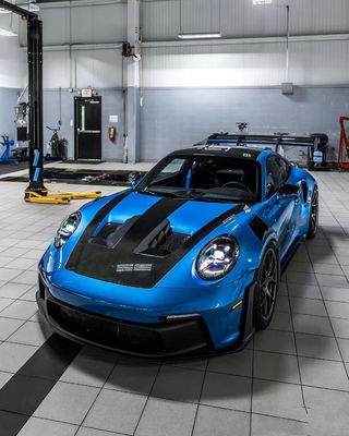 Μπλε Porsche Body Kit 992 GT3RS Στυλ ξηρή κάλυψη από ανθρακονήματα