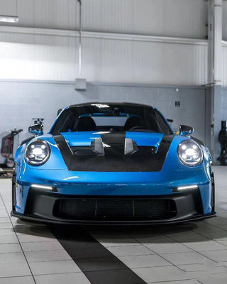 Μπλε Porsche Body Kit 992 GT3RS Στυλ ξηρή κάλυψη από ανθρακονήματα