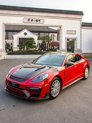 MSY Panamera 971 Κουτί σώματος Κόκκινη ανθρακική ίνα Αντικατάσταση μπροστινού προφυλακτήρα Spoiler Widebody Kit