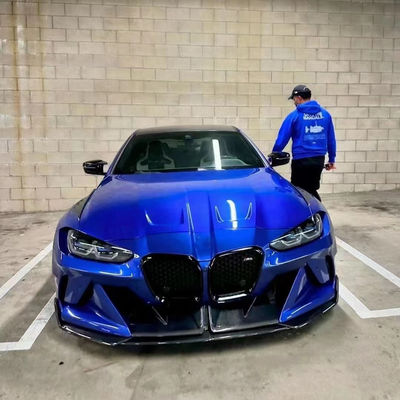 4 Coupe Bmw M3 Body Kit Blue Αντικατάσταση Μπροστά GEEX Στυλ Μπροστά Bumper Fenders