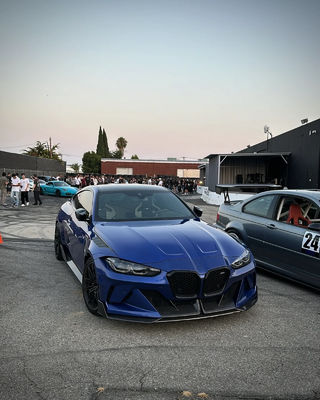 4 Coupe Bmw M3 Body Kit Blue Αντικατάσταση Μπροστά GEEX Στυλ Μπροστά Bumper Fenders