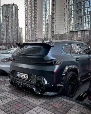 XM Bmw Wide Body Kit Carbon Fiber Front Lip Spoiler Μαύρο Bmw Πλευρική φούστα