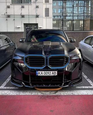 XM Bmw Wide Body Kit Carbon Fiber Front Lip Spoiler Μαύρο Bmw Πλευρική φούστα