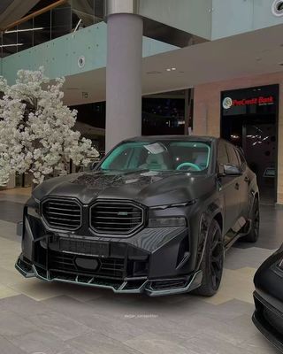 XM Bmw Wide Body Kit Carbon Fiber Front Lip Spoiler Μαύρο Bmw Πλευρική φούστα
