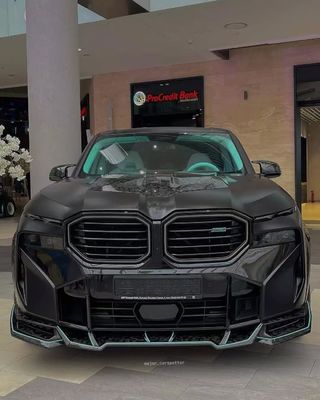 XM Bmw Wide Body Kit Carbon Fiber Front Lip Spoiler Μαύρο Bmw Πλευρική φούστα