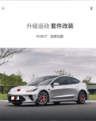Νέο προϊόν Model 3 Body Kit Model 3 Μπροστά και πίσω προφυλακτήρες 2019-2022 ίνες ρητίνης