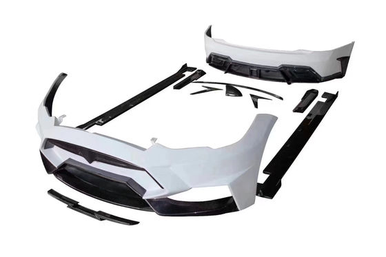 Πώληση Model S Body Kit Carbon Fiber Μπροστά και πίσω προφυλακτήρα πλάγια φούστες Spoiler για Tesla Model S