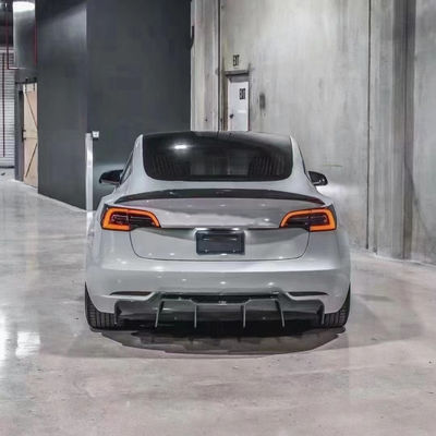 Υψηλής ποιότητας υφάσματα άνθρακα MODEL 3 Υφάσματα άνθρακα για MODEL 3 Μπροϊνό φτυάρι πίσω διάχυση σπόιλερ πλευρική φούστα