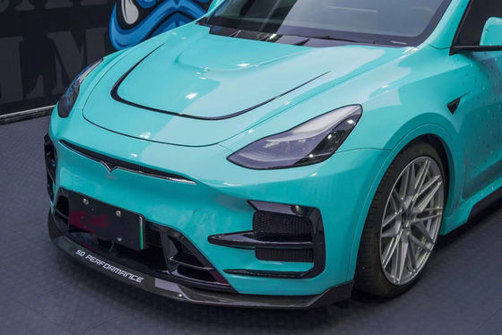 Συσκευές αυτοκινήτων για Tesla MODEL Y Body Kit MODEL Y Upgraded SD-style Front and Rear Bumper Spoiler Carbon Fiber Body Kit