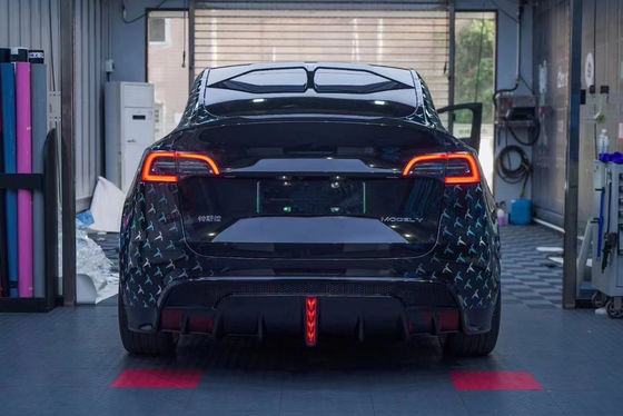 Συσκευές αυτοκινήτων για Tesla MODEL Y Body Kit MODEL Y Upgraded SD-style Front and Rear Bumper Spoiler Carbon Fiber Body Kit
