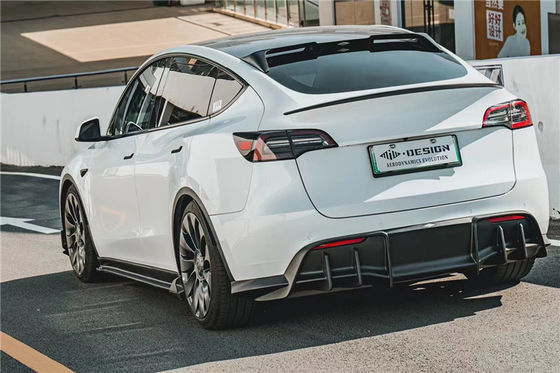 Συσκευές αυτοκινήτων για Tesla MODEL Y Carbon Fiber Body Kit MODEL Y Upgraded MIW-style Carbon Fiber Front Shovel Diffuser Spoilerbody Kit