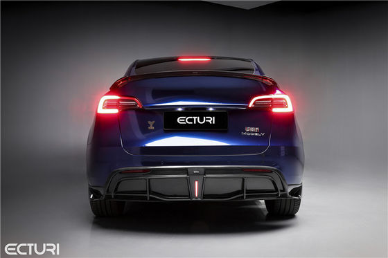 Συσκευή σώματος από ανθρακονήματα για Tesla MODEL Y MODEL Y Upgraded Ecturi Style Front Shovel Diffuser Spoiler Body Kit