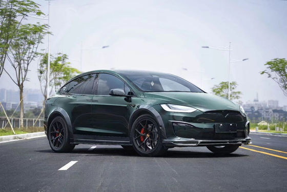 CMST Tesla Model X Kit Σώματος Σκοτεινό Πράσινο Tesla Widebody Kit 2023 Προσωπικό διάχυτο χείλη