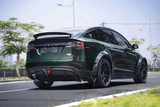 CMST Tesla Model X Kit Σώματος Σκοτεινό Πράσινο Tesla Widebody Kit 2023 Προσωπικό διάχυτο χείλη