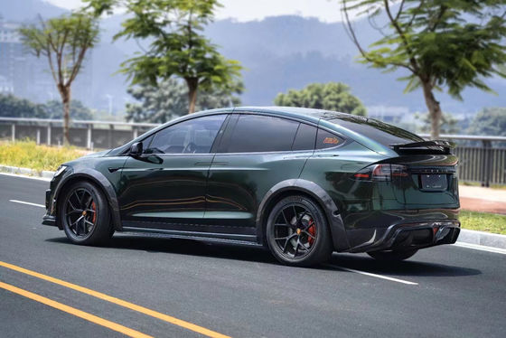 CMST Tesla Model X Kit Σώματος Σκοτεινό Πράσινο Tesla Widebody Kit 2023 Προσωπικό διάχυτο χείλη