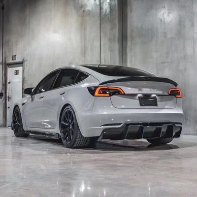 2017 - 2019 ΜΟΔΕΛ 3 ΚΟΣΙΟ ΚΙΤ Tesla Μπροστά φτυάρι πίσω διαχέτης σπόιλερ 180mm