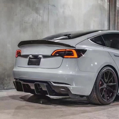 2017 - 2019 ΜΟΔΕΛ 3 ΚΟΣΙΟ ΚΙΤ Tesla Μπροστά φτυάρι πίσω διαχέτης σπόιλερ 180mm
