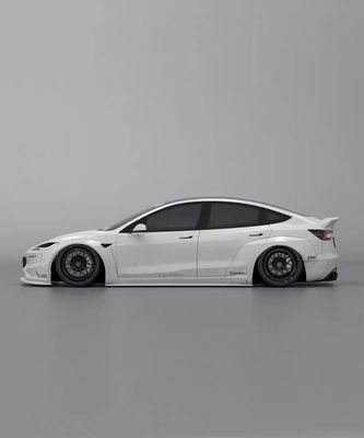 2020- Τεσλά Κίτ Σώμα ρητίνη ίνες LB Στυλ Tesla Model 3 Σποϊλερ Μπροστά διάχυμα χείλη
