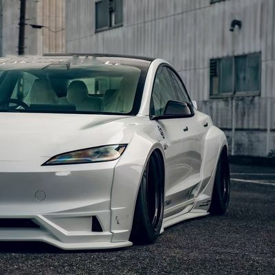 2020- Τεσλά Κίτ Σώμα ρητίνη ίνες LB Στυλ Tesla Model 3 Σποϊλερ Μπροστά διάχυμα χείλη