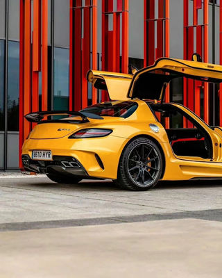 Για την Mercedes SLS R197 Carbon Fiber Body Kit SLS Upgrades Μαύρη Σειρά Στυλ Μπροστά και πίσω