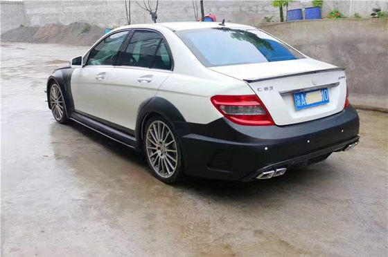 Για Mercedes W204 C63 Body Kit W204 Αναβαθμισμένη Μαύρη σειρά Στυλ Μπροστά και πίσω Bumper Hood Widebody Kit