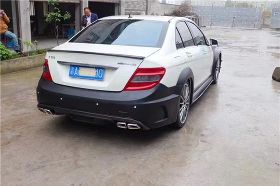 Για Mercedes W204 C63 Body Kit W204 Αναβαθμισμένη Μαύρη σειρά Στυλ Μπροστά και πίσω Bumper Hood Widebody Kit