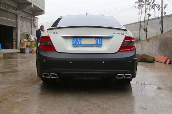 Για Mercedes W204 C63 Body Kit W204 Αναβαθμισμένη Μαύρη σειρά Στυλ Μπροστά και πίσω Bumper Hood Widebody Kit
