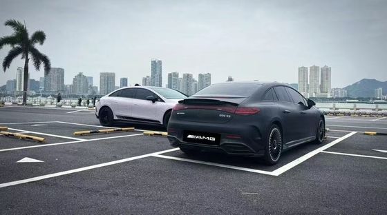 Για Mercedes EQE Carbon Fiber Body Kit EQE Upgrade BS Style Carbon Fiber Front Lip Diffuser Σπόιλερ Κιτ Σώματος