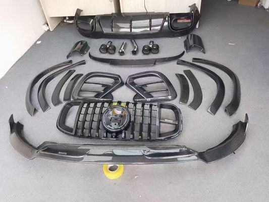 Για την Mercedes X167 GLS450 Carbon Fiber Body Kit GLS Upgrade BS Style Μπροστά χείλη διαχέα σπόιλερ πλατύσωμα Kit